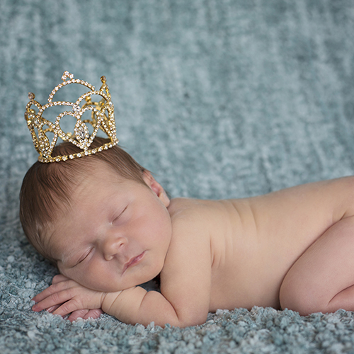 Gold Tone Crystal Heart Crown